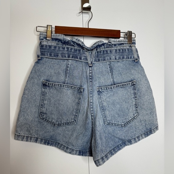 VERONICA BEARD Nori Denim Paperbag Shorts Extra High Rise with Belt size 25 - Picture 5 of 12